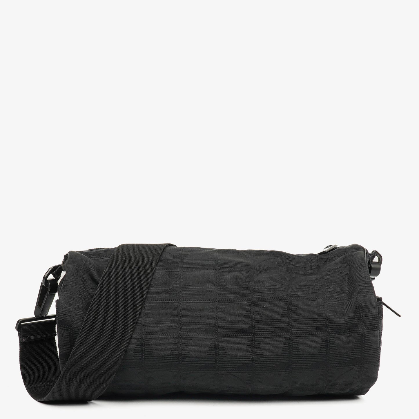Chanel Black Nylon Travel Line Barrel Bag