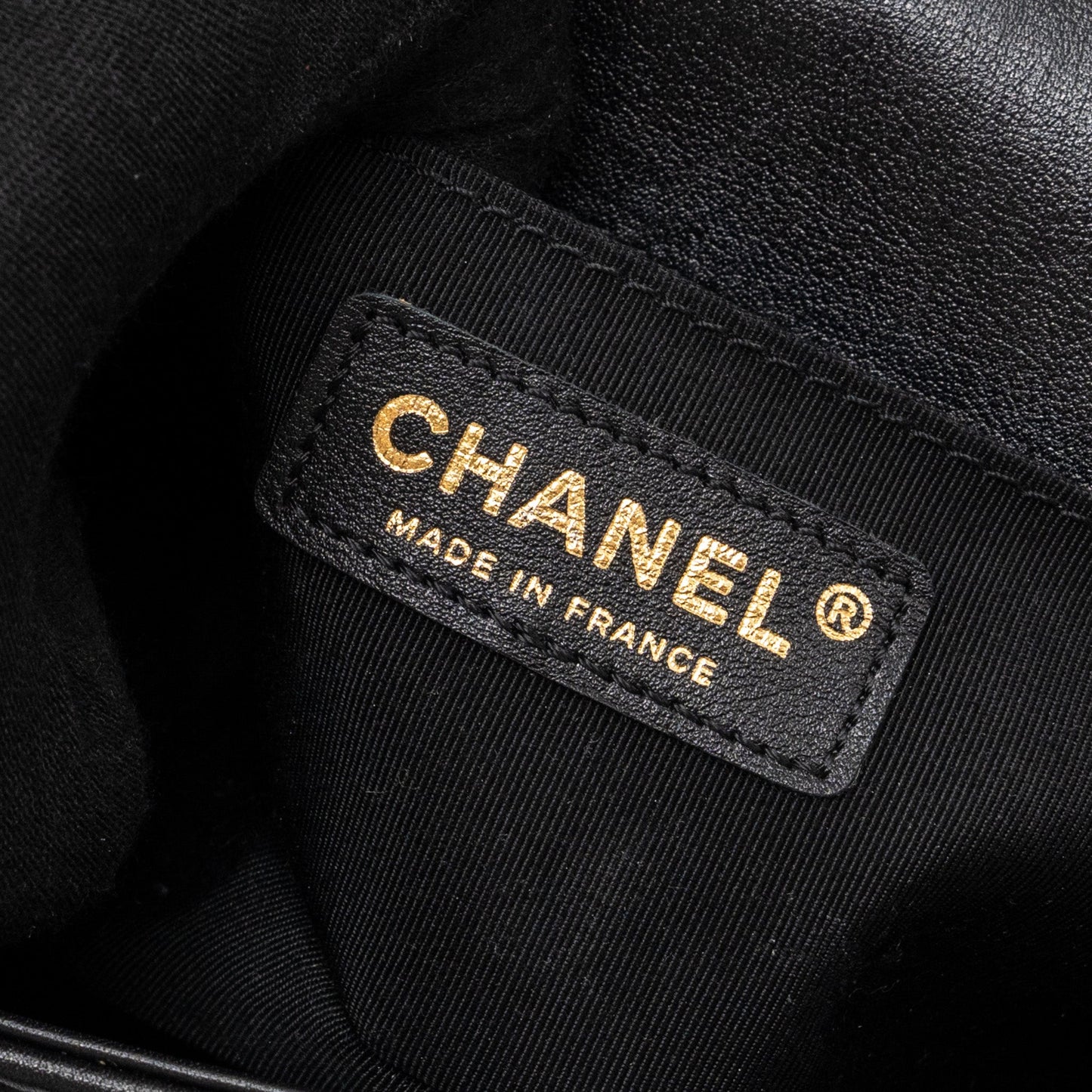 Chanel small boy bag Calfskin black