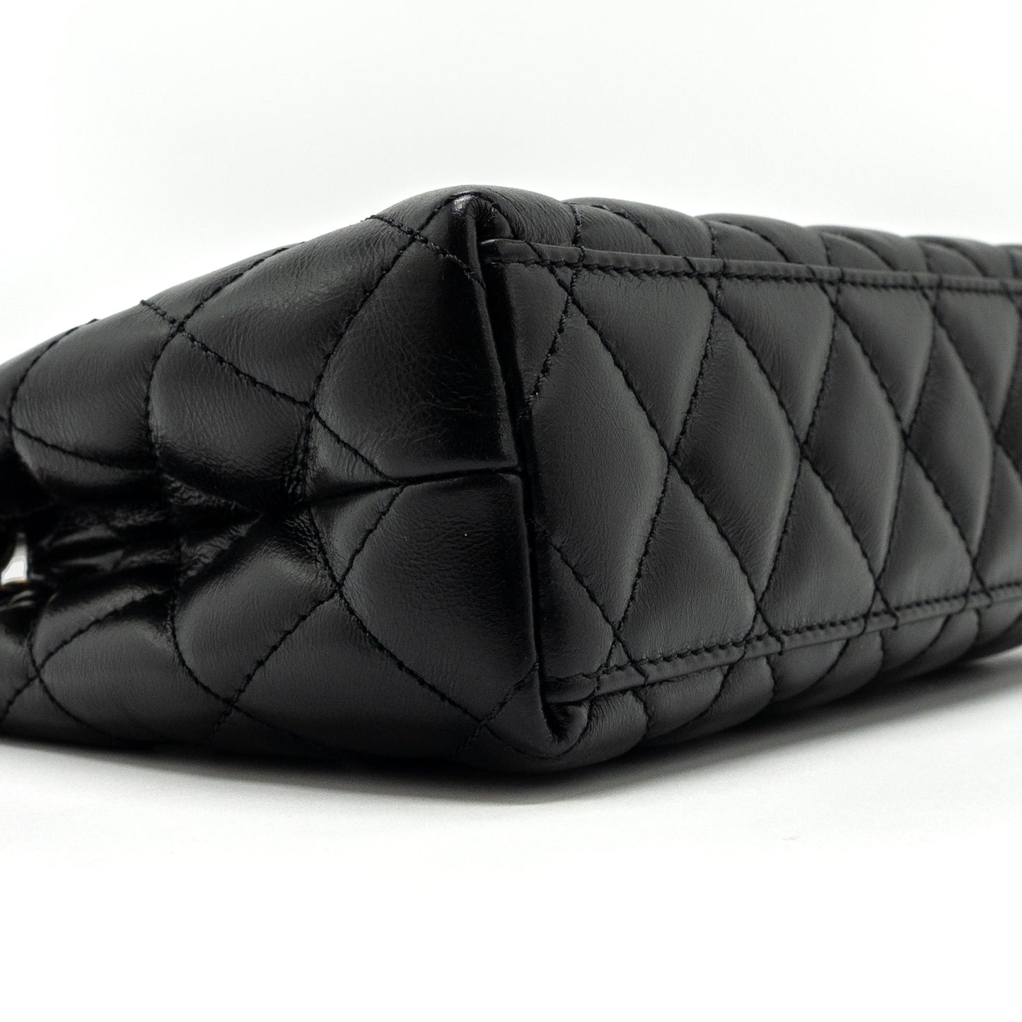 Chanel 23k Mini Shopping Bag Calfskin Black Brushed (Microchip)