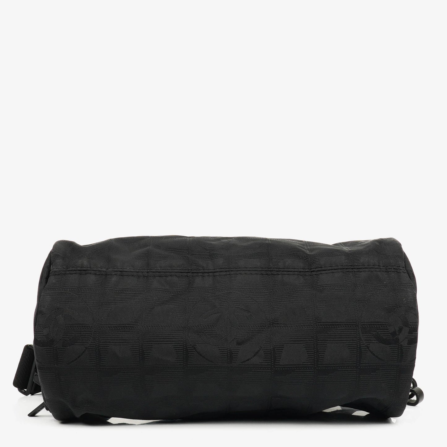 Chanel Black Nylon Travel Line Barrel Bag