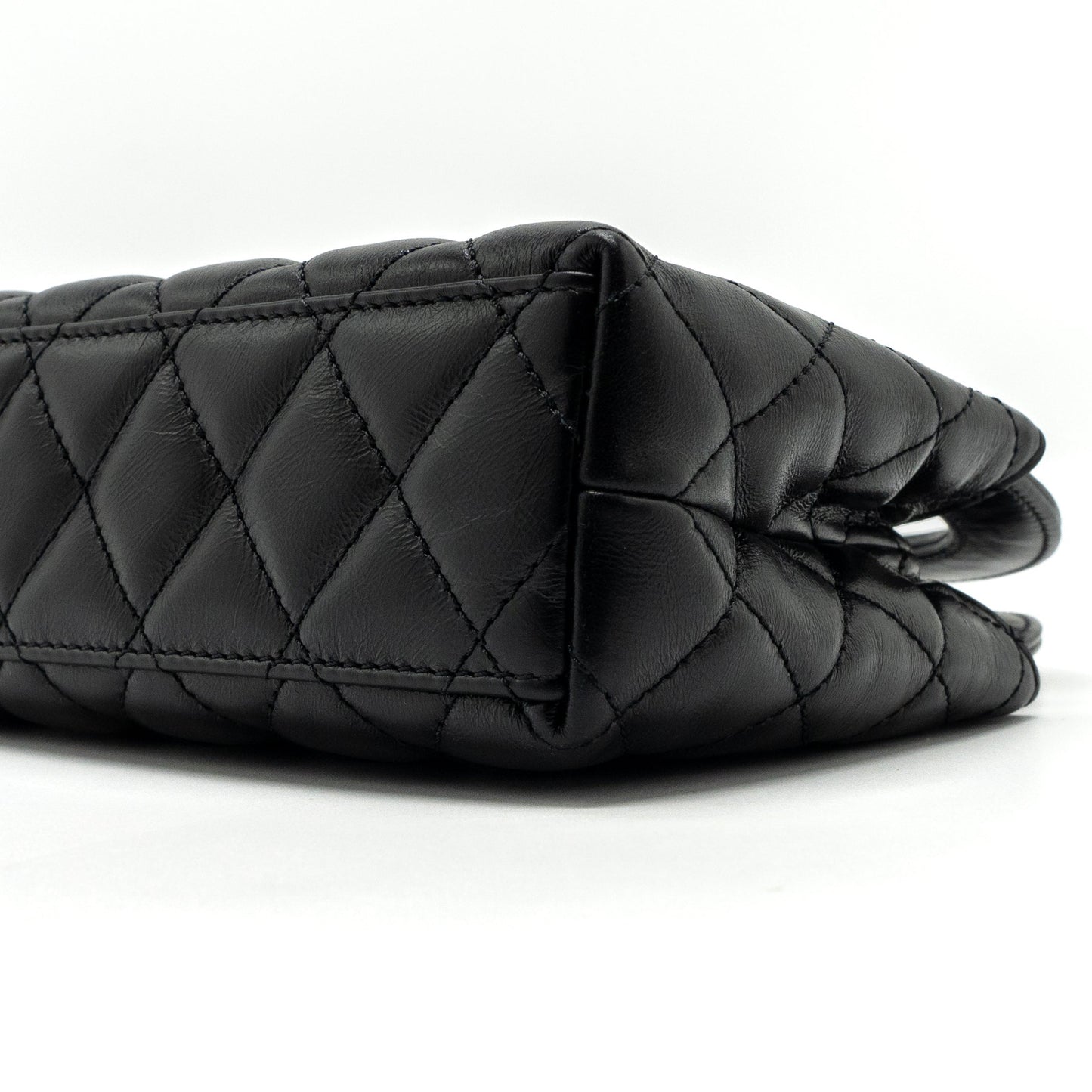 Chanel 23k Mini Shopping Bag Calfskin Black Brushed (Microchip)