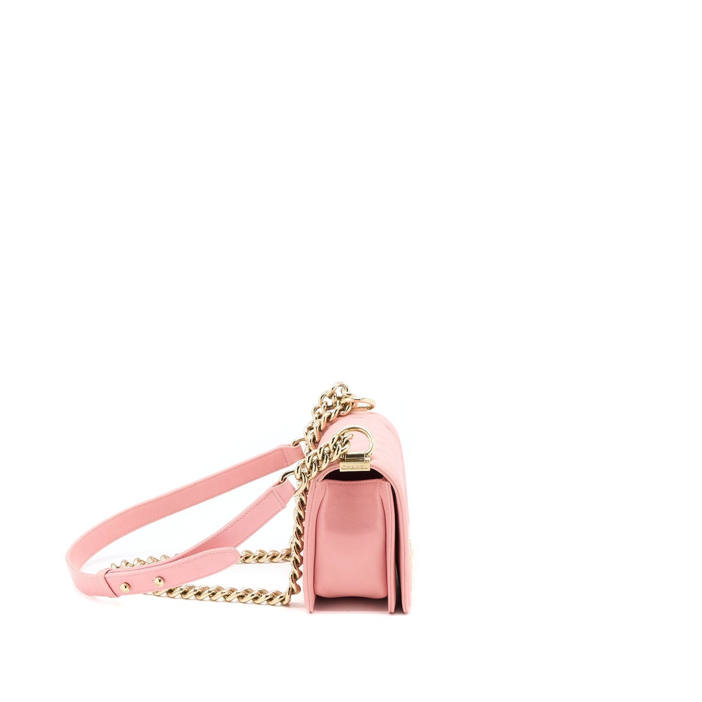 Chanel Small Boy Bag Caviar Pink L