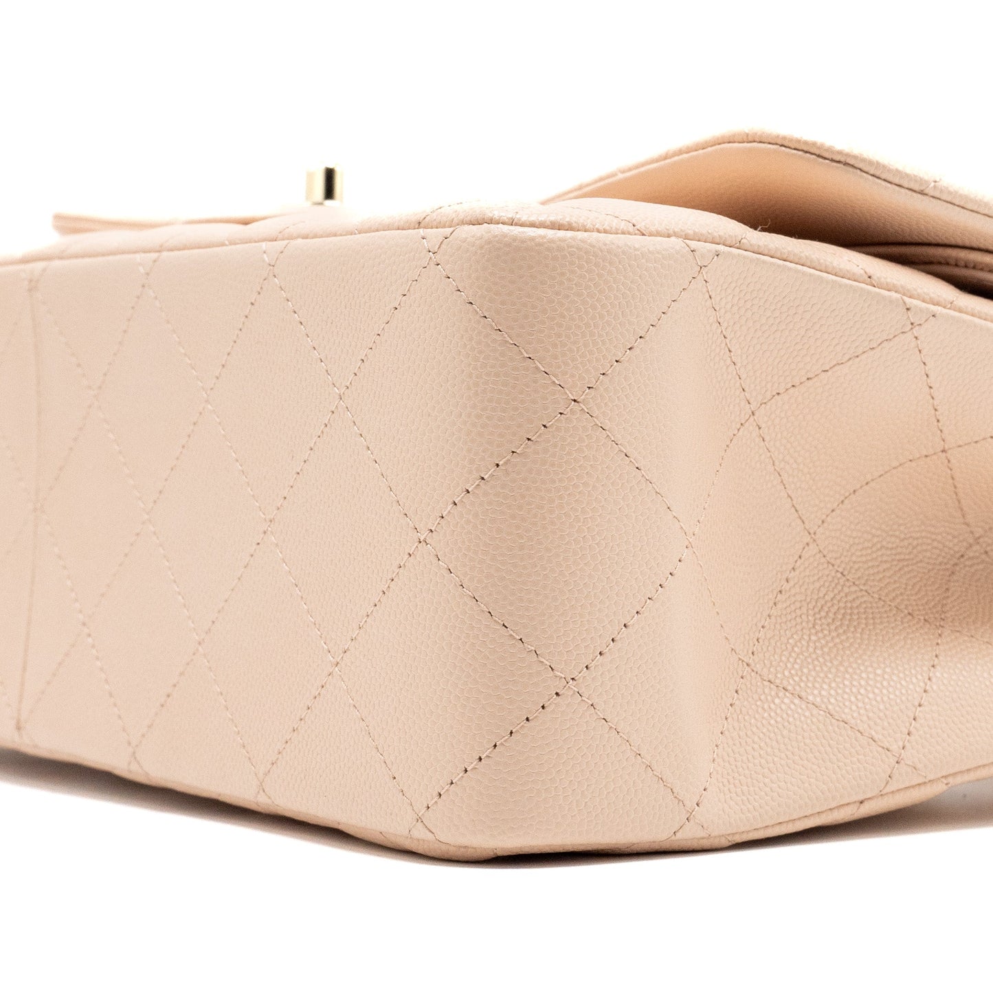 Chanel Jumbo Classic Double Flap Bag Caviar Beige L (Microchip)