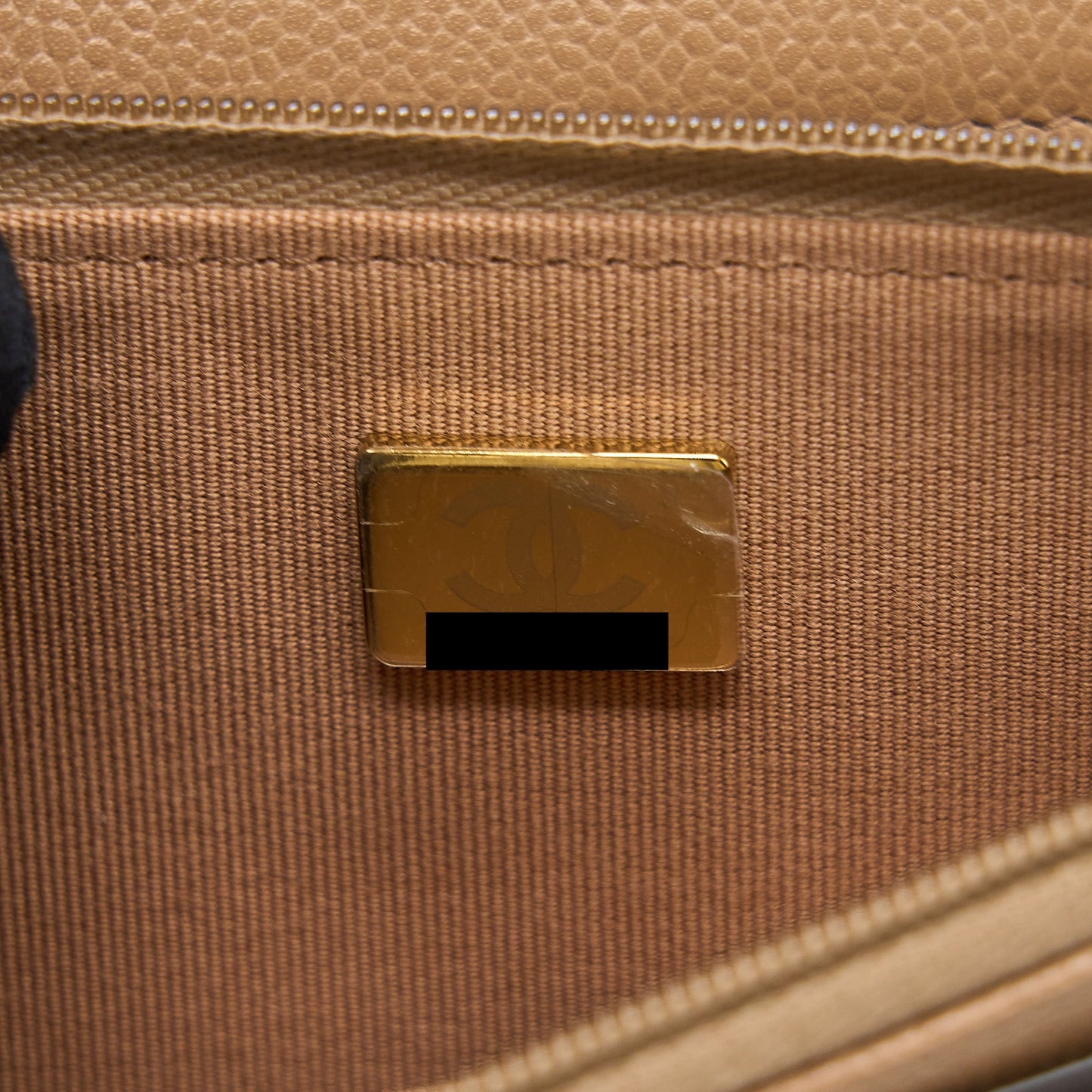 Chanel 22K Wallet On Chain Caviar Dark Beige L (Microchip)