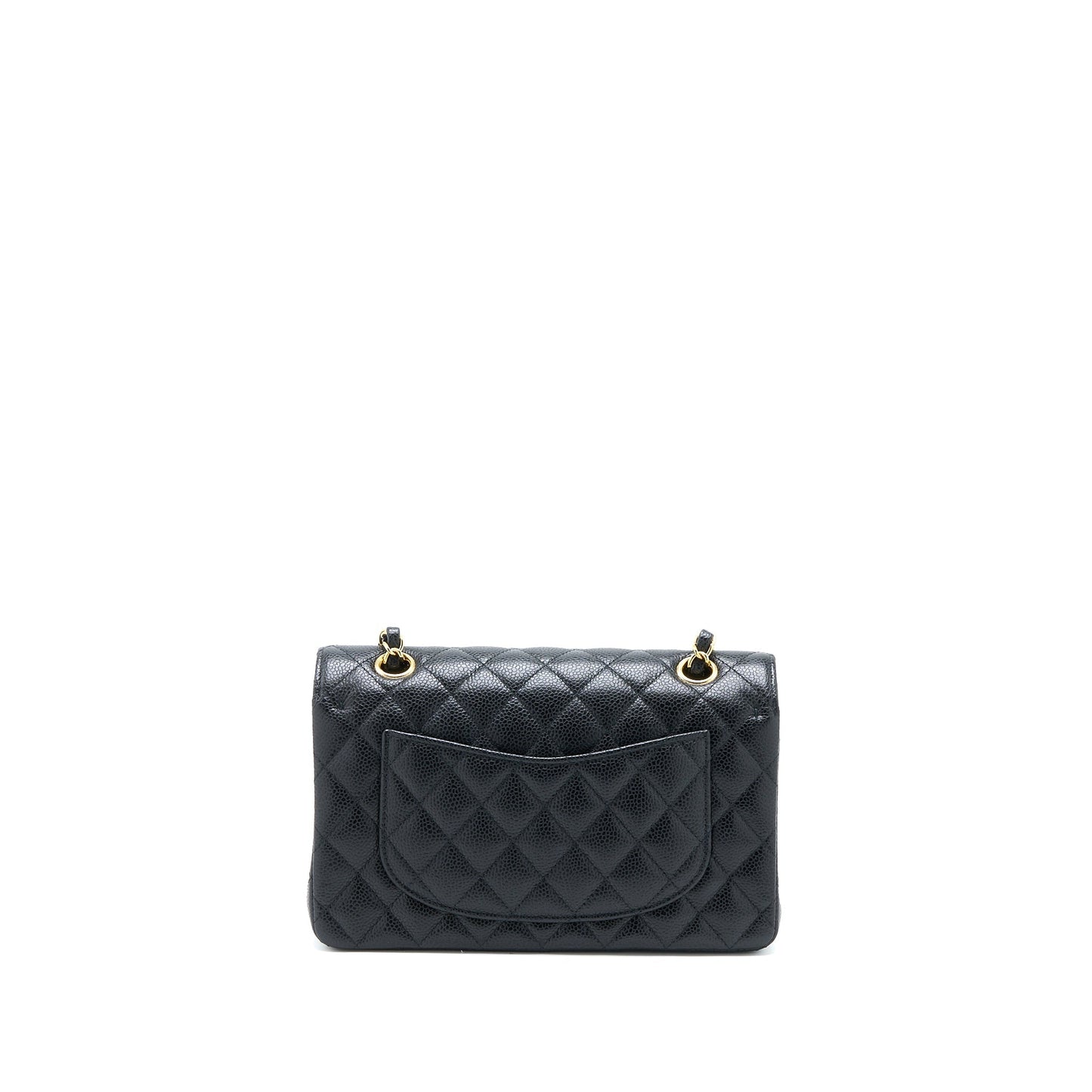 Chanel Small Classic Flap Bag Caviar Black  (Microchip)