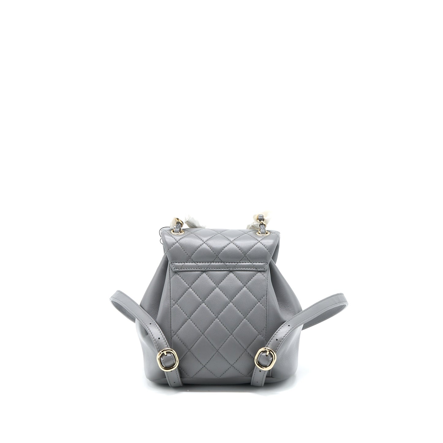 Chanel 22A Mimi Duma Backpack Lambskin Dark Grey L (Microchip)