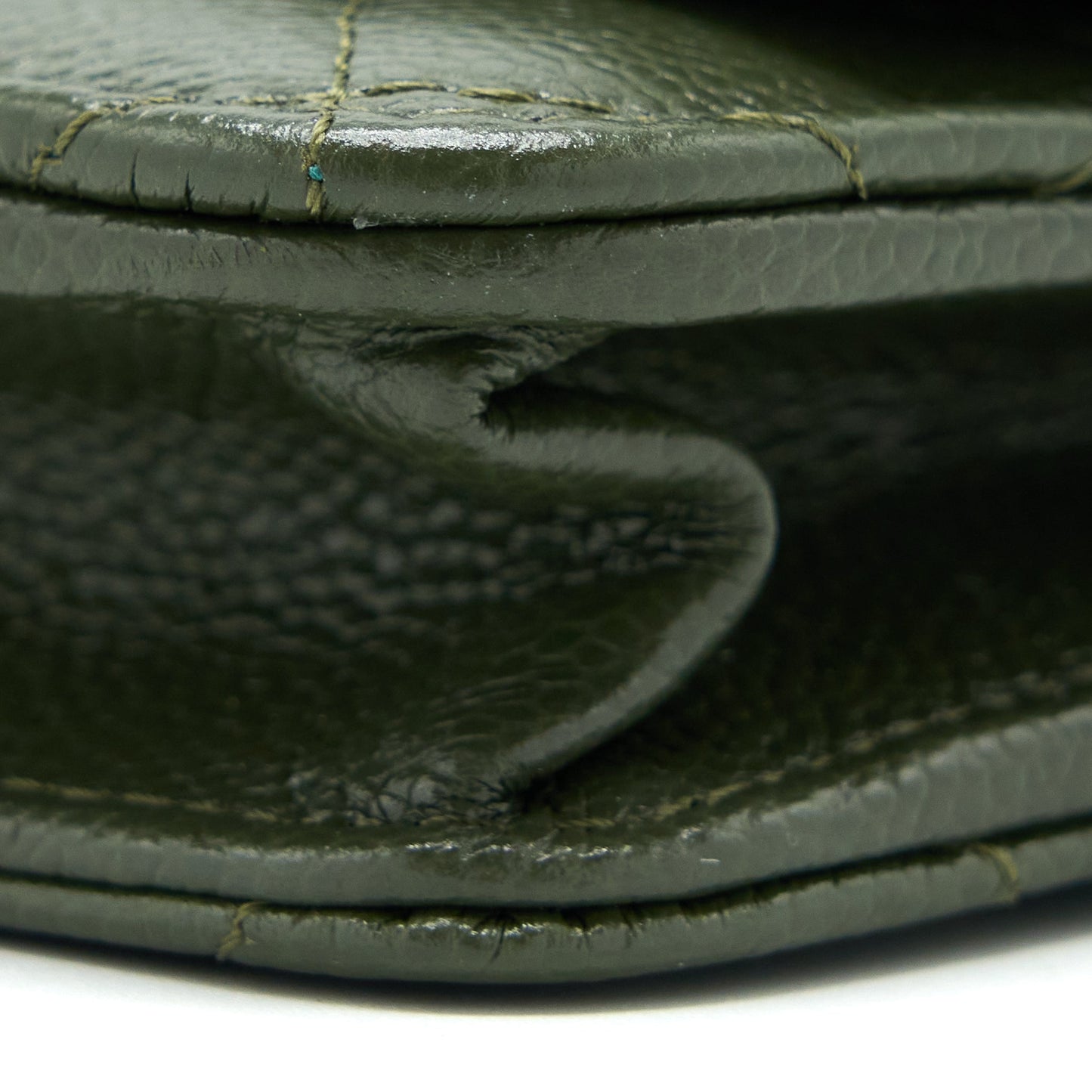 Chanel 22K Wallet On Chain Caviar Dark Green L (Microchip)
