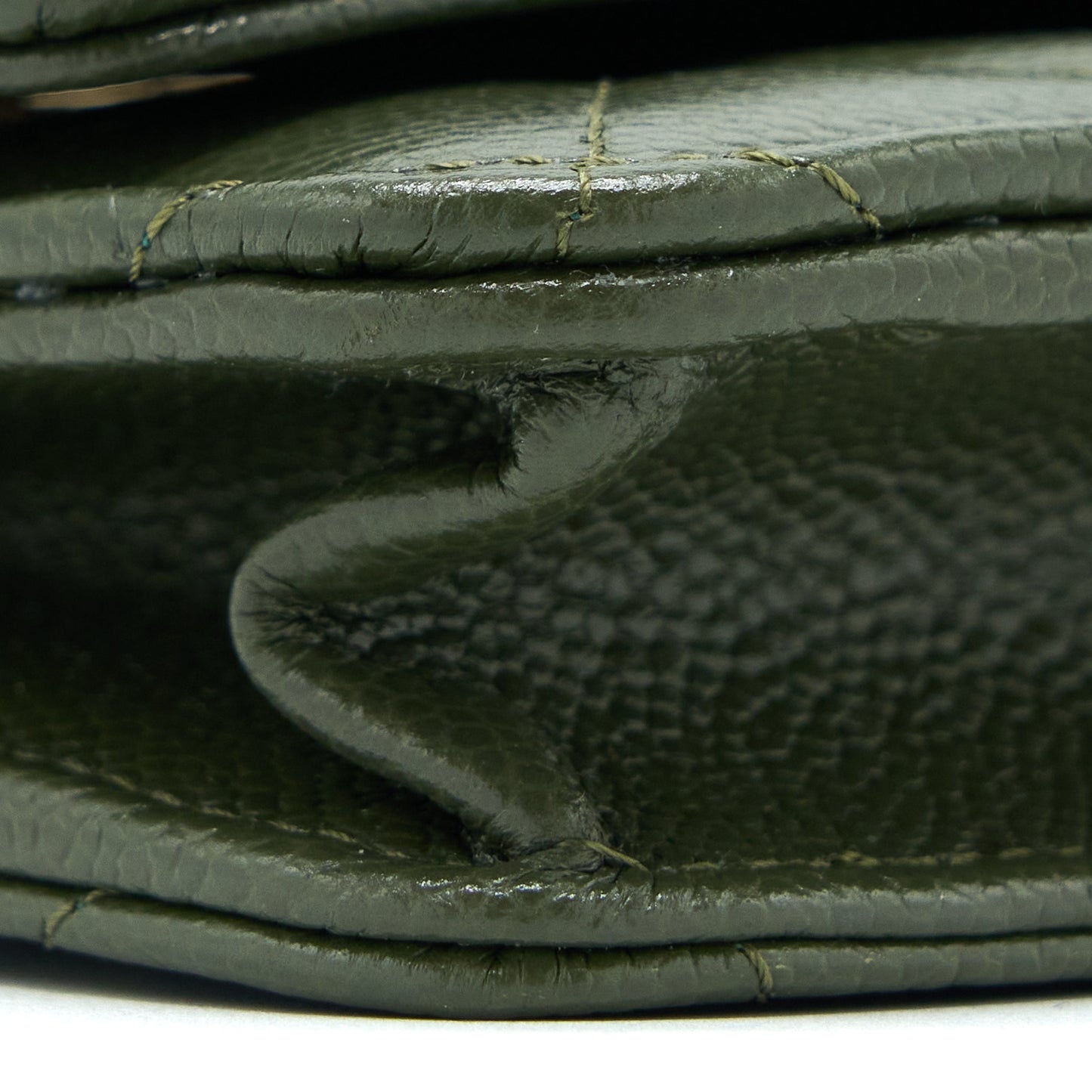 Chanel 22K Wallet On Chain Caviar Dark Green L (Microchip)