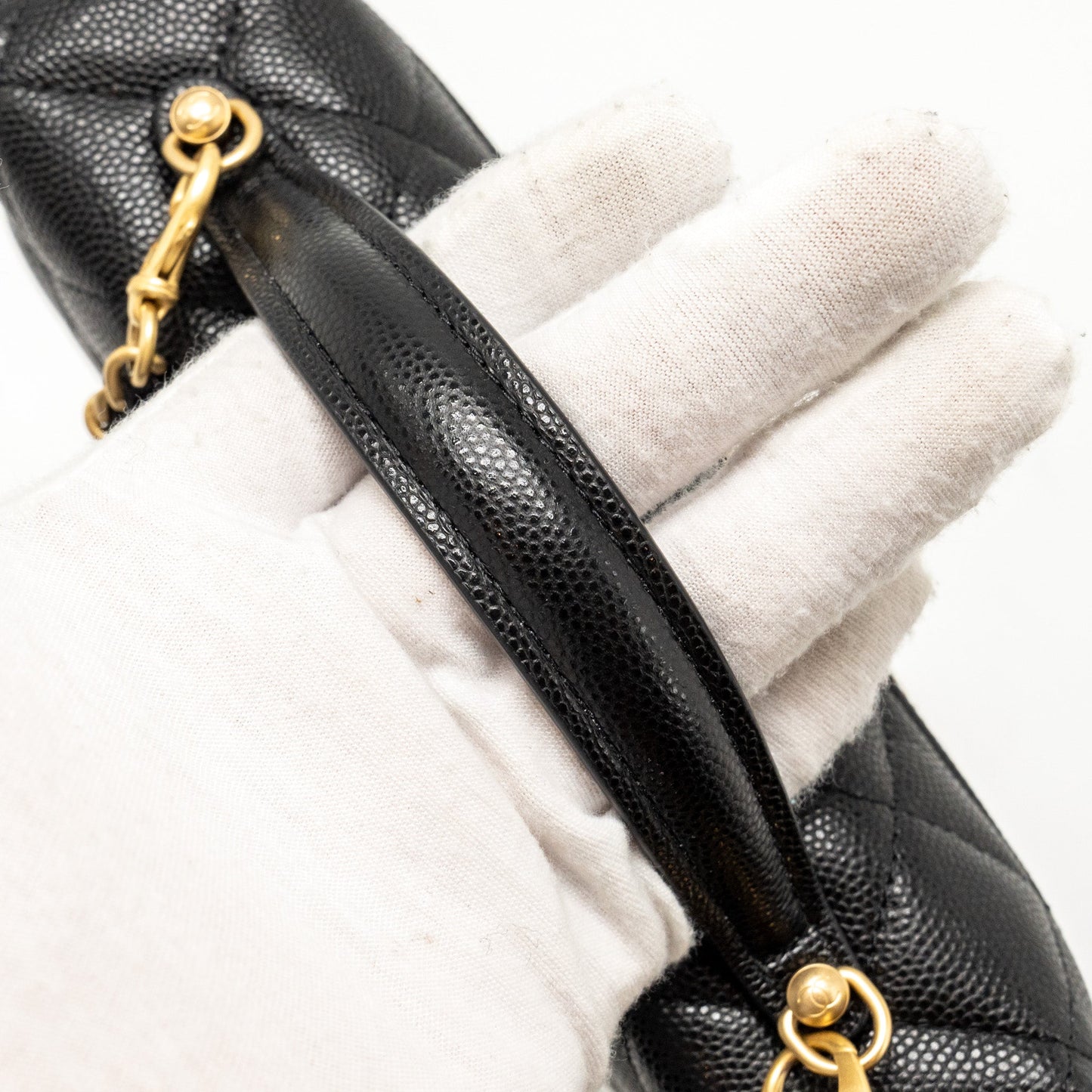 Chanel Top Handle Vanity Bag Caviar Black  (Microchip)