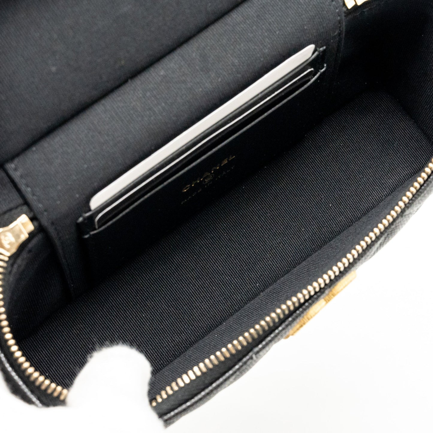 Chanel Top Handle Vanity Bag Caviar Black  (Microchip)