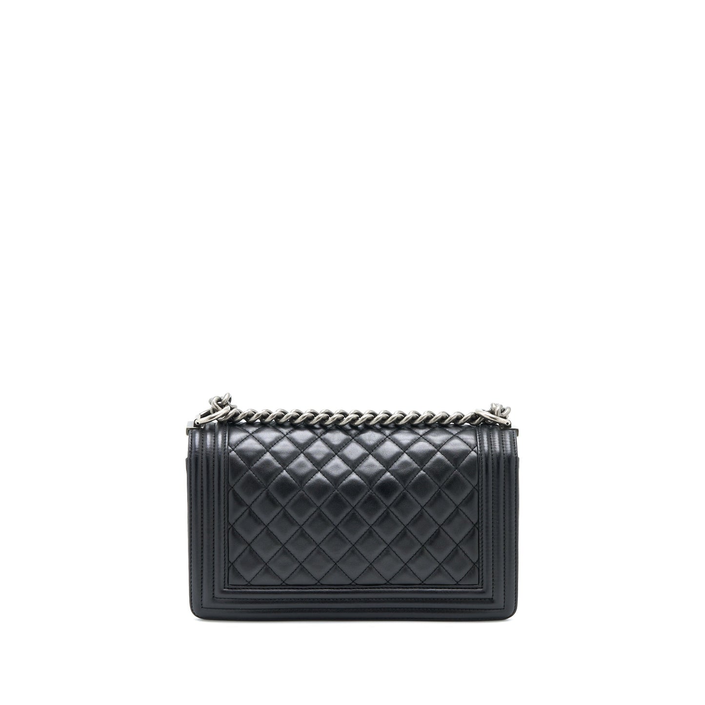 Chanel Medium Boy Bag Lambskin Black Ruthenium