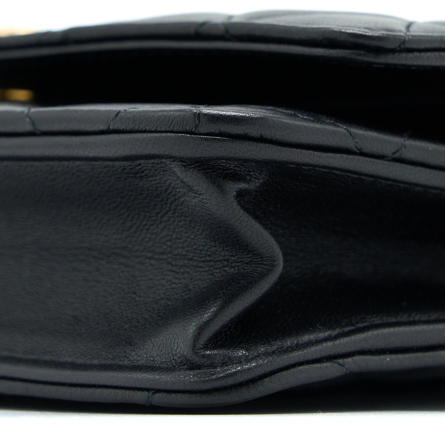 Chanel Top Handle Wallet On Chain Lambskin Black Brushed  (Microchip)