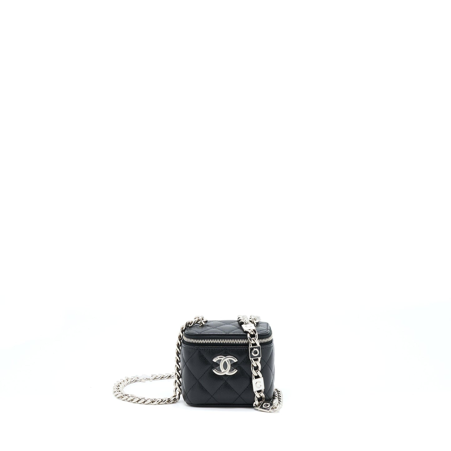 Chanel Mini Vanity With Giant Chain Caviar Black