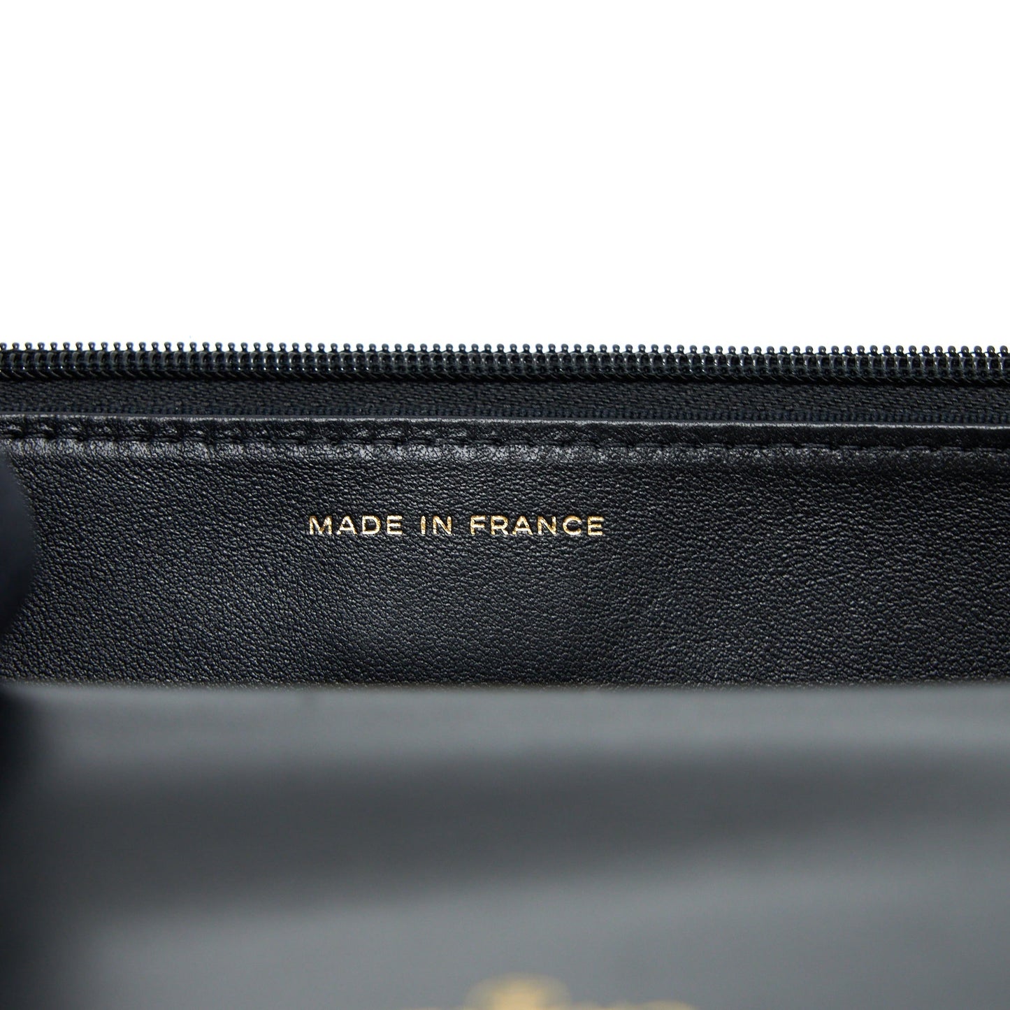 Chanel Top Handle Wallet On Chain Lambskin Black Brushed  (Microchip)