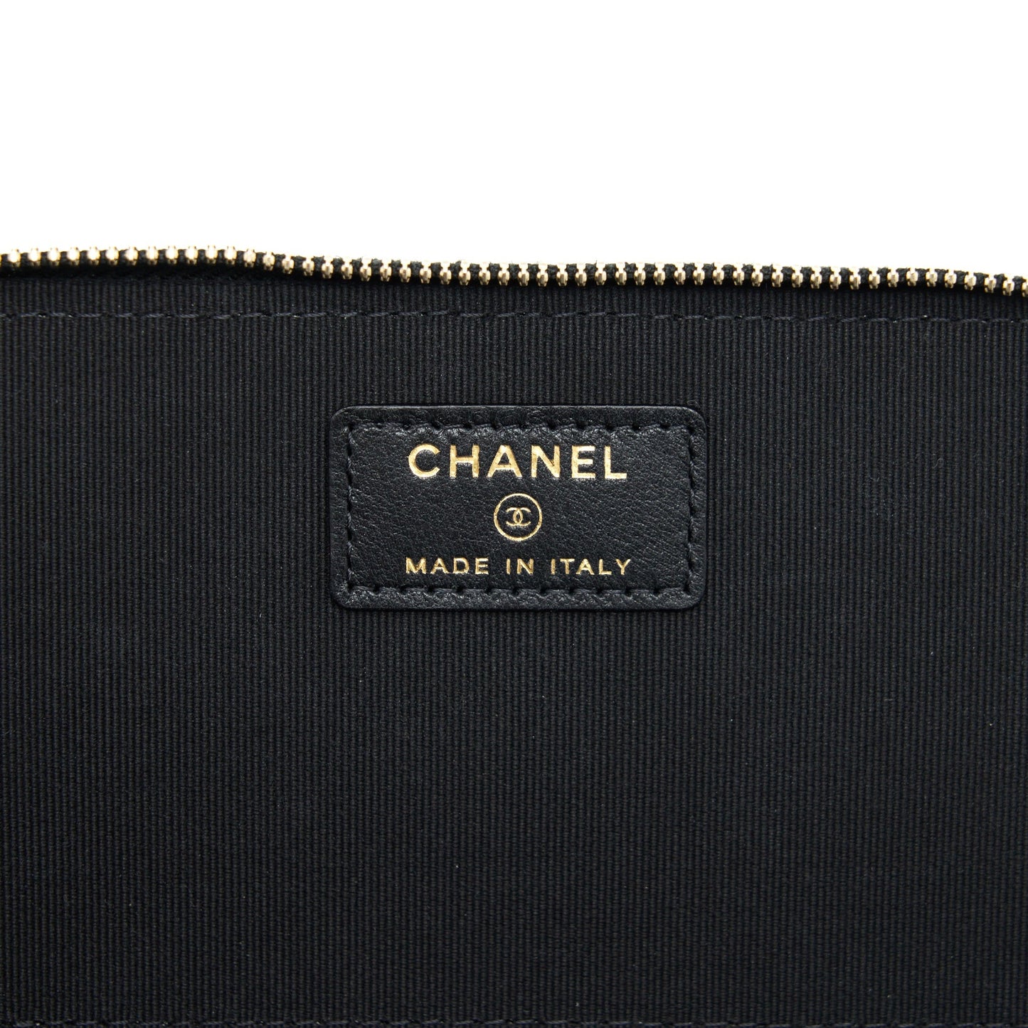 Chanel Top Handle Long Vanity With Chain Lambskin Black