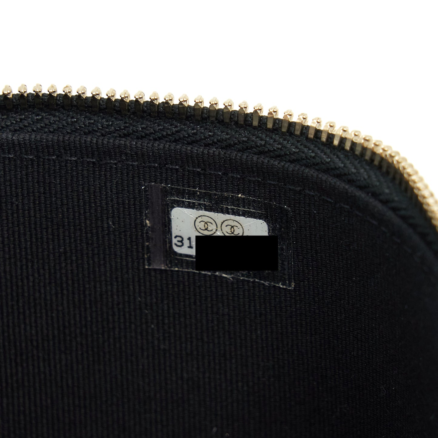 Chanel Top Handle Long Vanity With Chain Lambskin Black