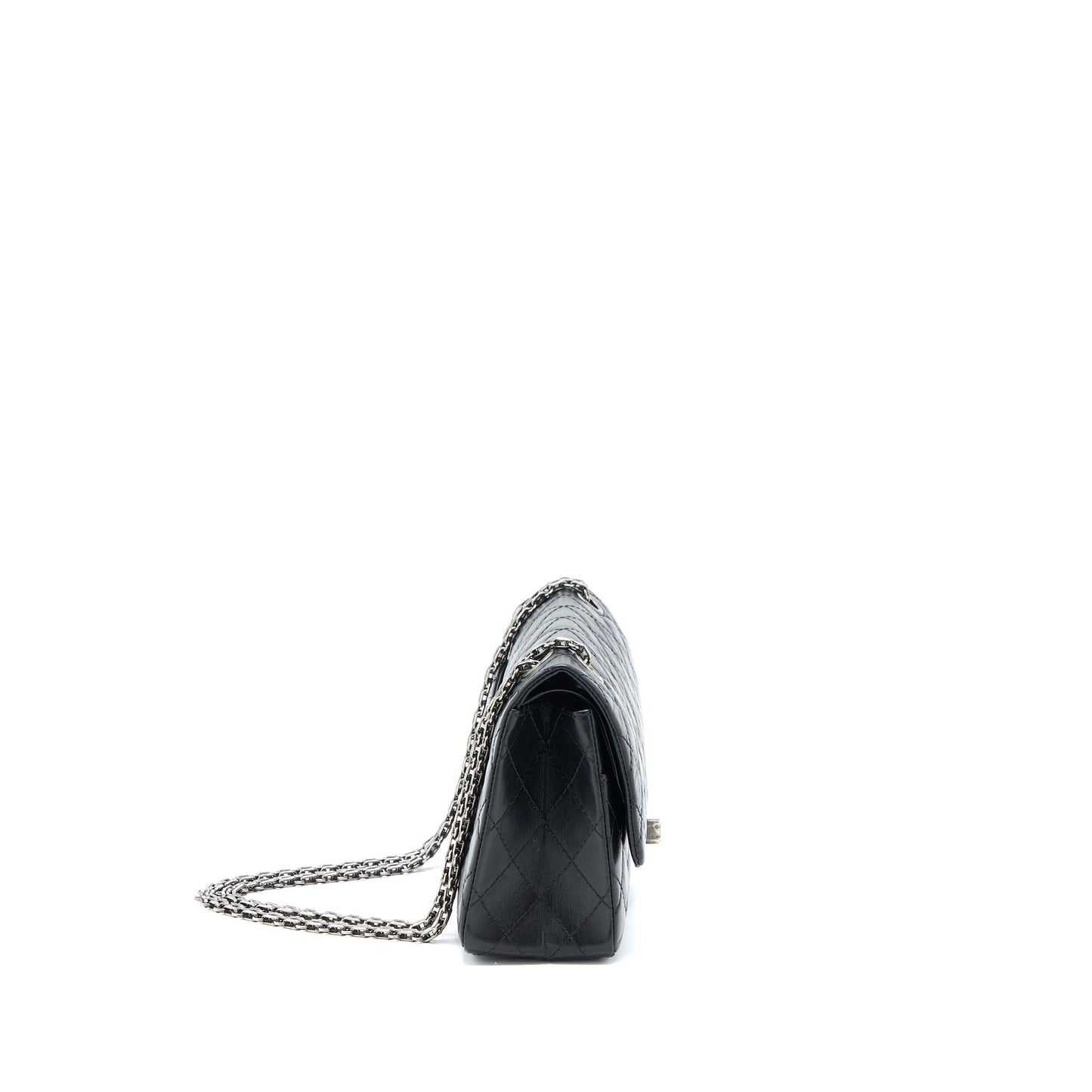 Chanel Small 2.55 225 Reissue Flap Bag Aged Calfskin Black Ruthenium