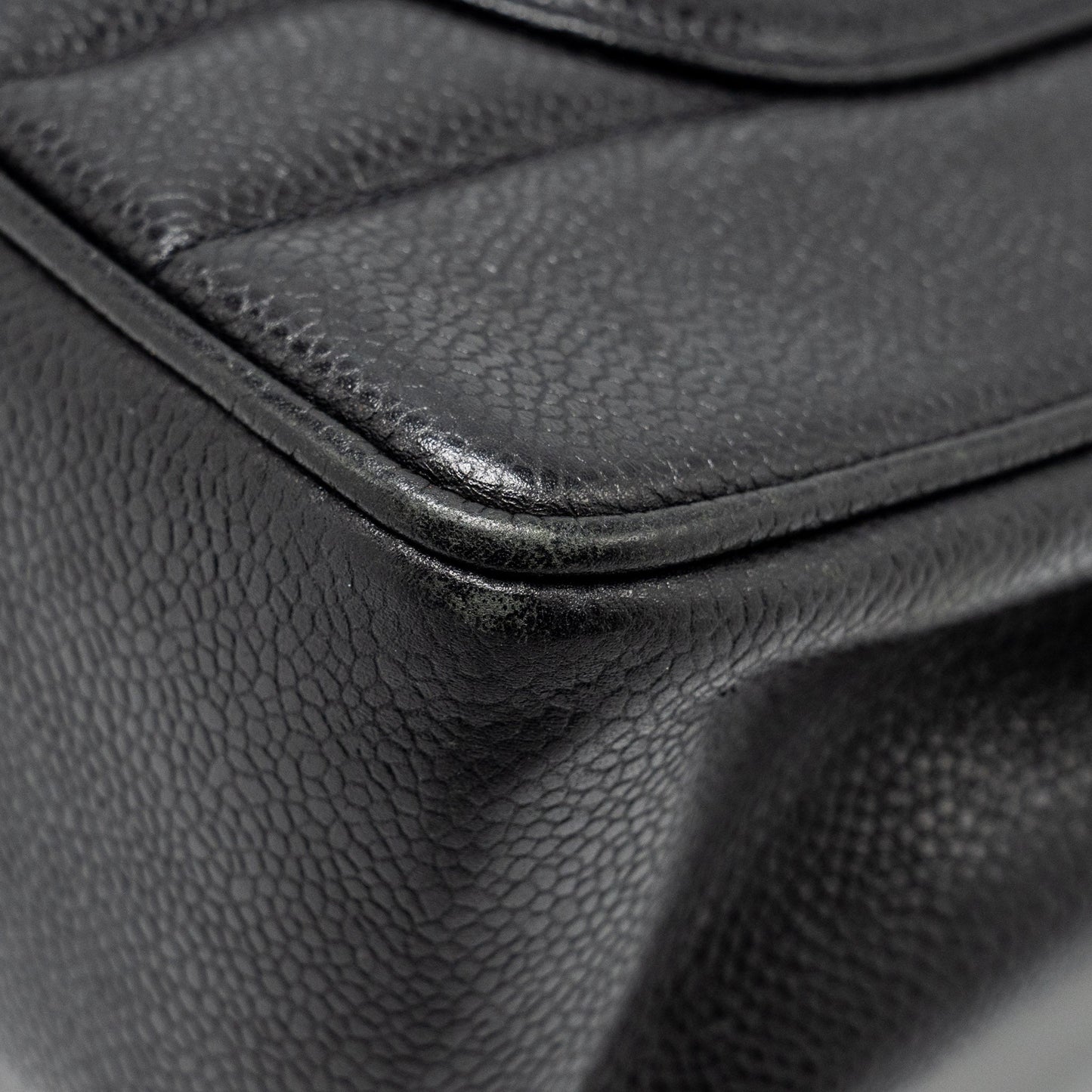 Chanel  Vertical Jumbo Flap Bag Caviar Black
