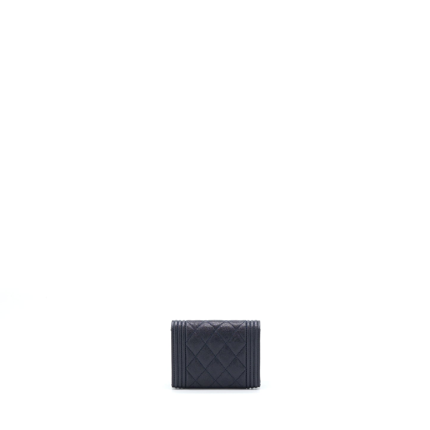 Chanel Boy Small Flap Card Holder Caviar Black