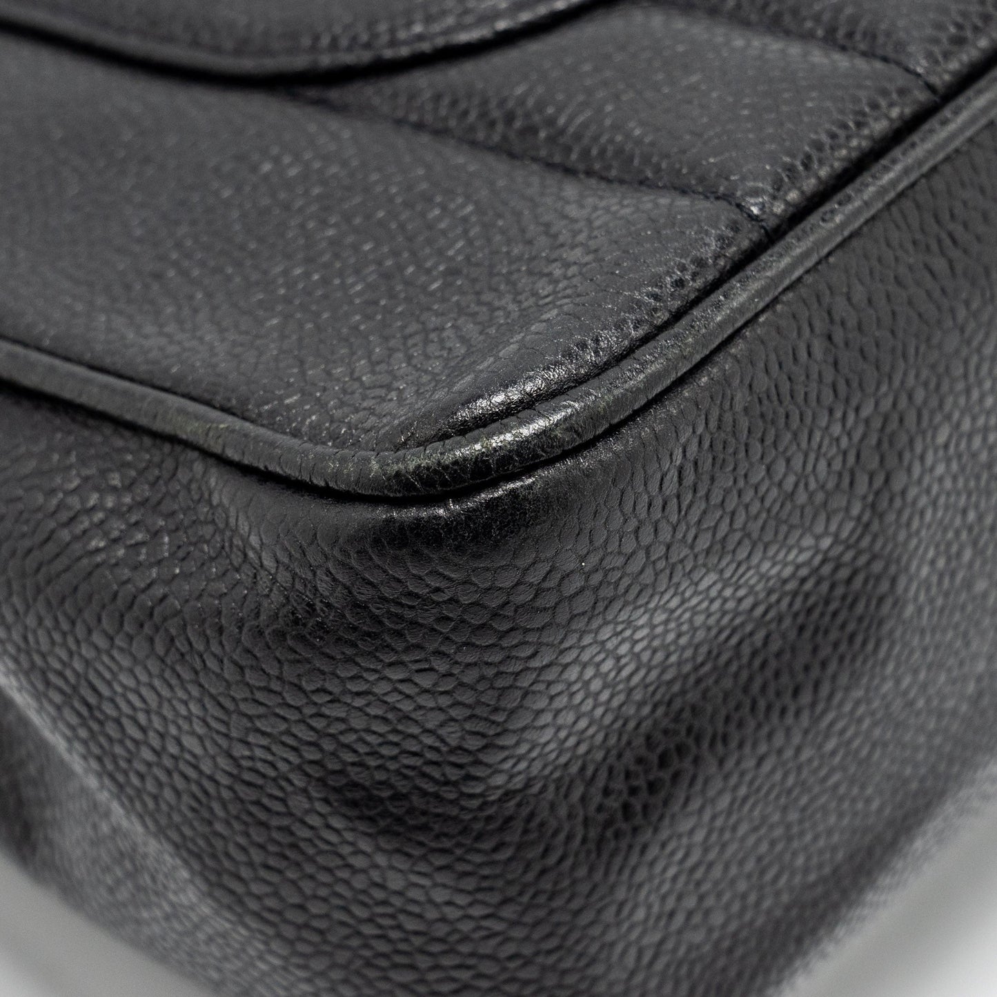 Chanel  Vertical Jumbo Flap Bag Caviar Black