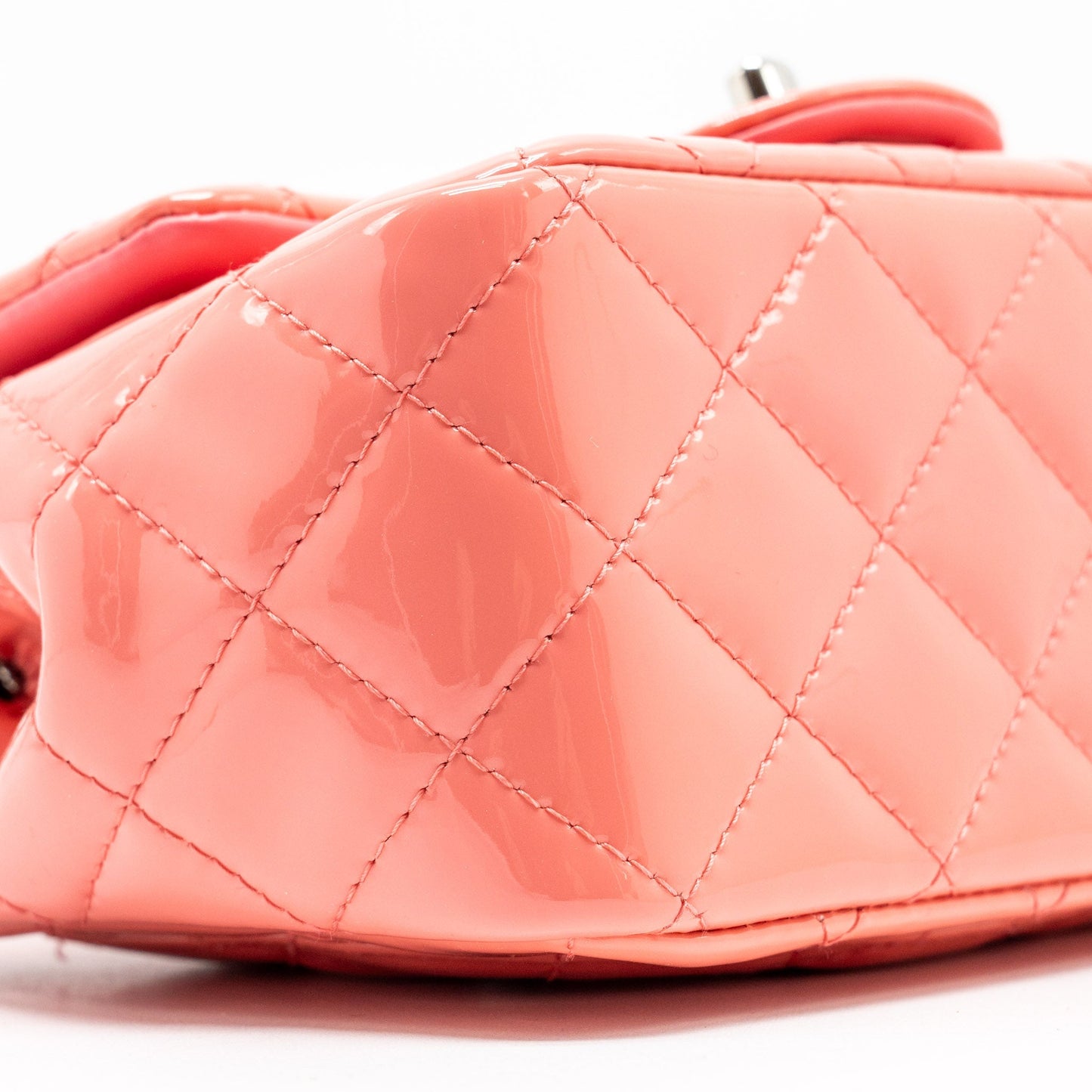 Chanel Mini Square Flap Bag Patent Pink