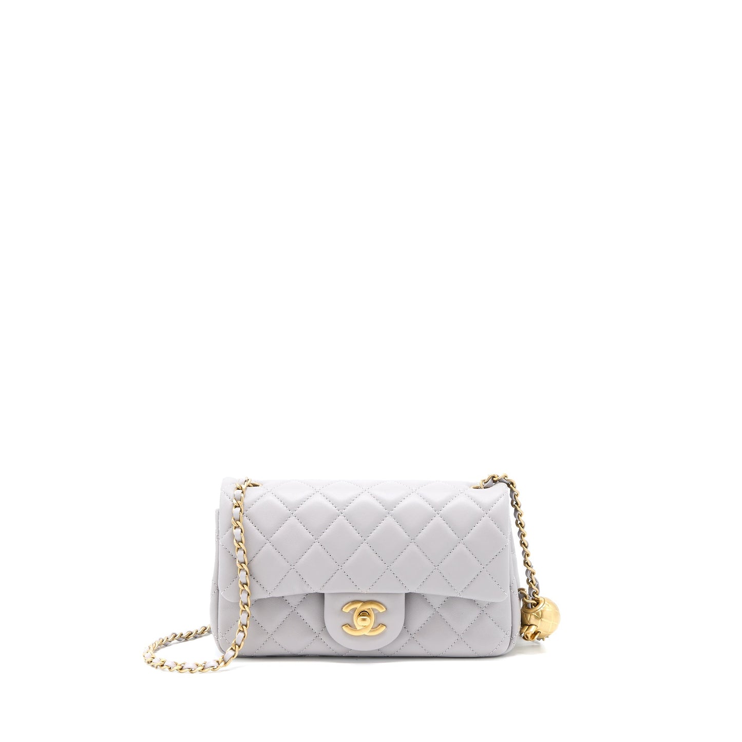 Chanel Pearl Crush Mini Rectangular Lambskin Grey Brushed (Microchip)