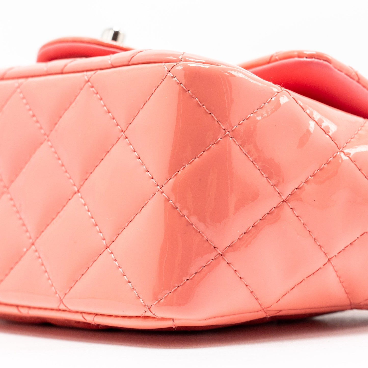 Chanel Mini Square Flap Bag Patent Pink