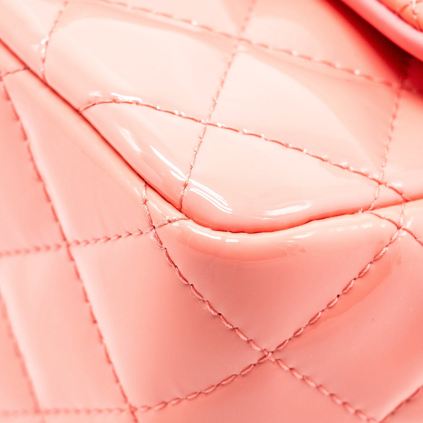 Chanel Mini Square Flap Bag Patent Pink