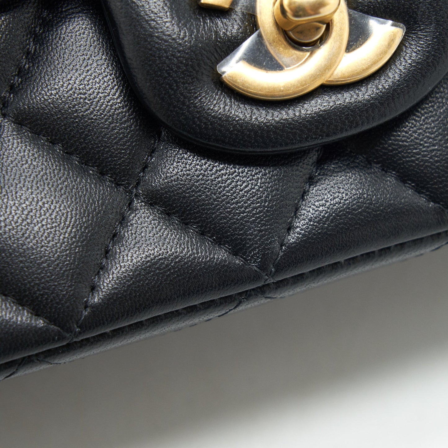 Chanel Top handle rectangular flap bag lambskin
