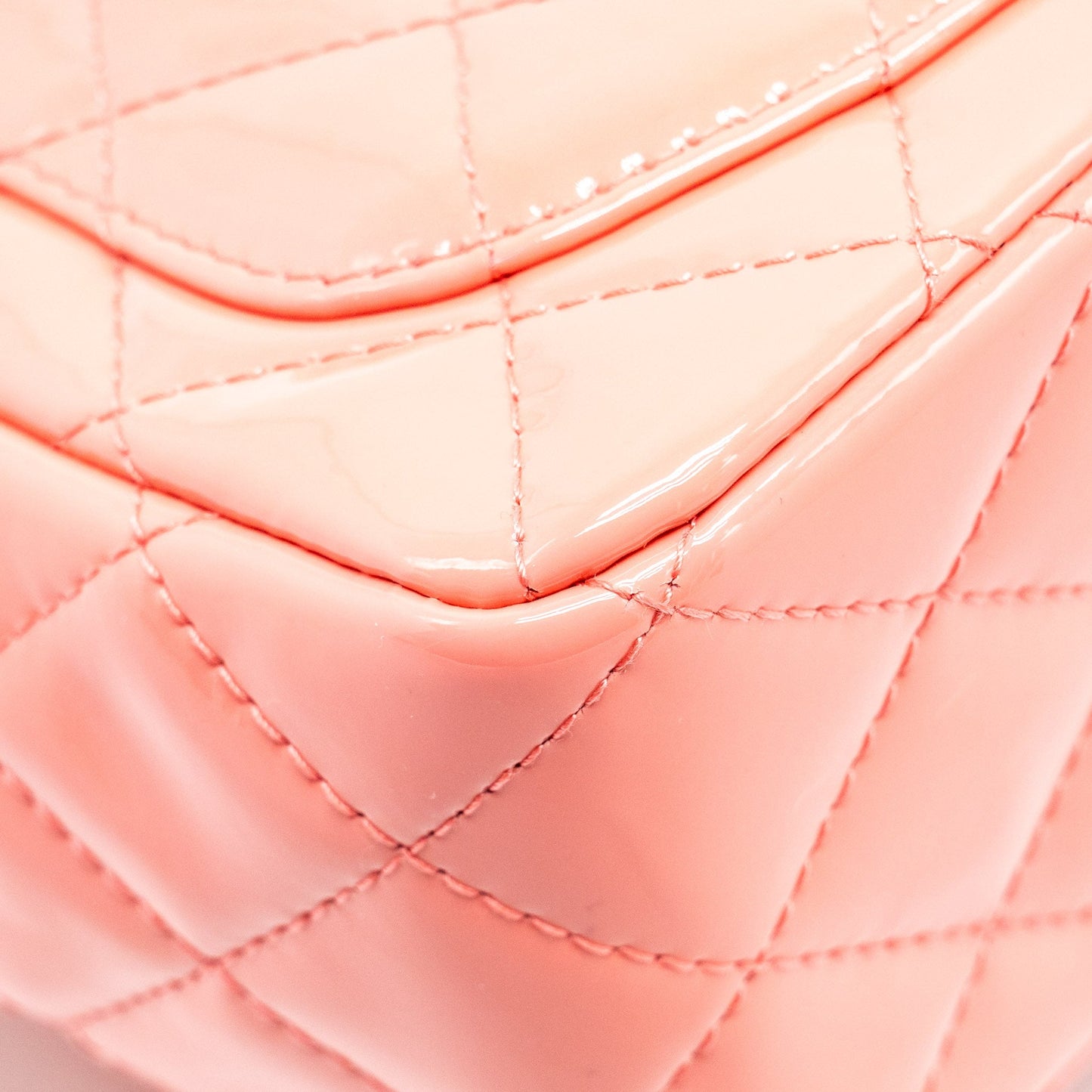 Chanel Mini Square Flap Bag Patent Pink