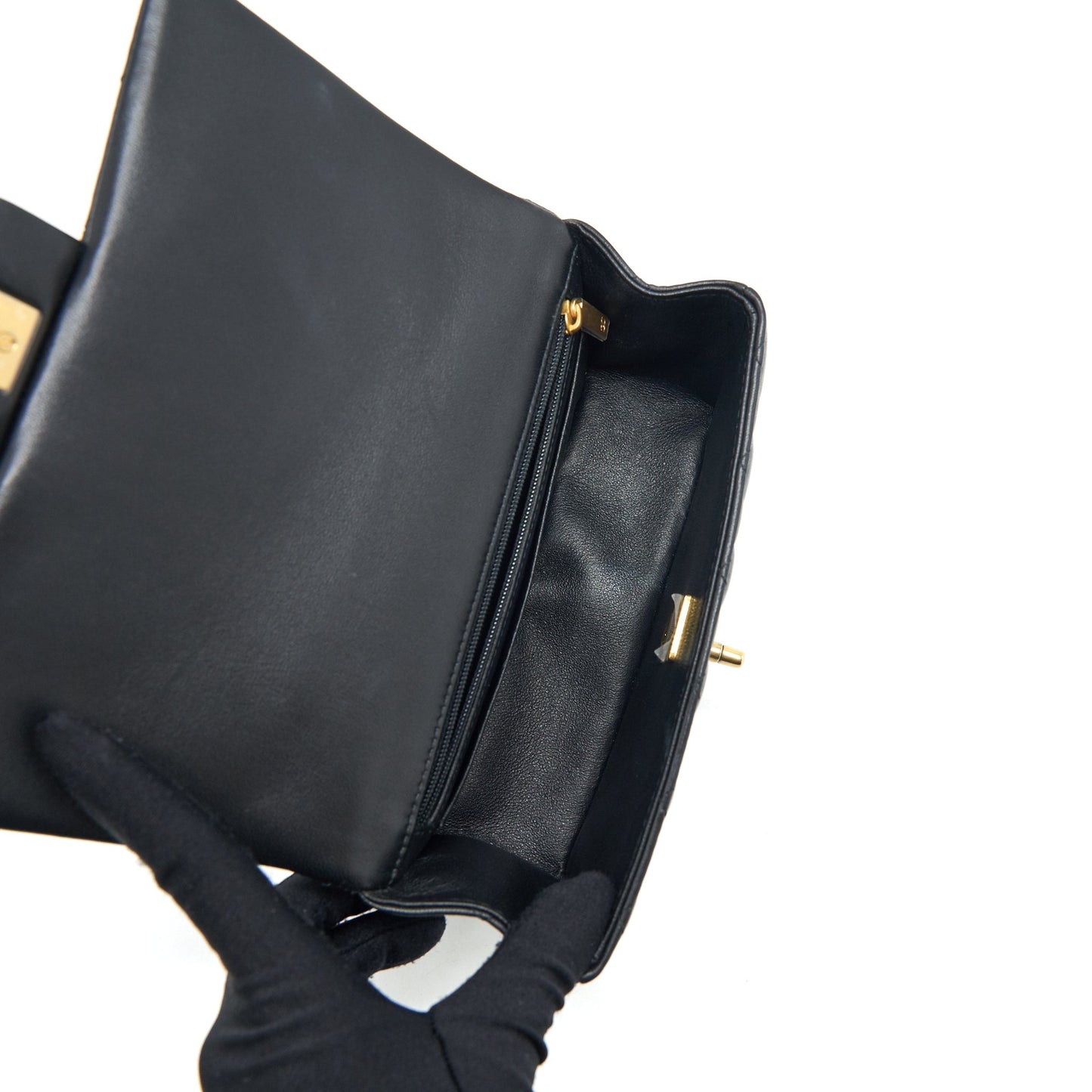 Chanel Top handle rectangular flap bag lambskin
