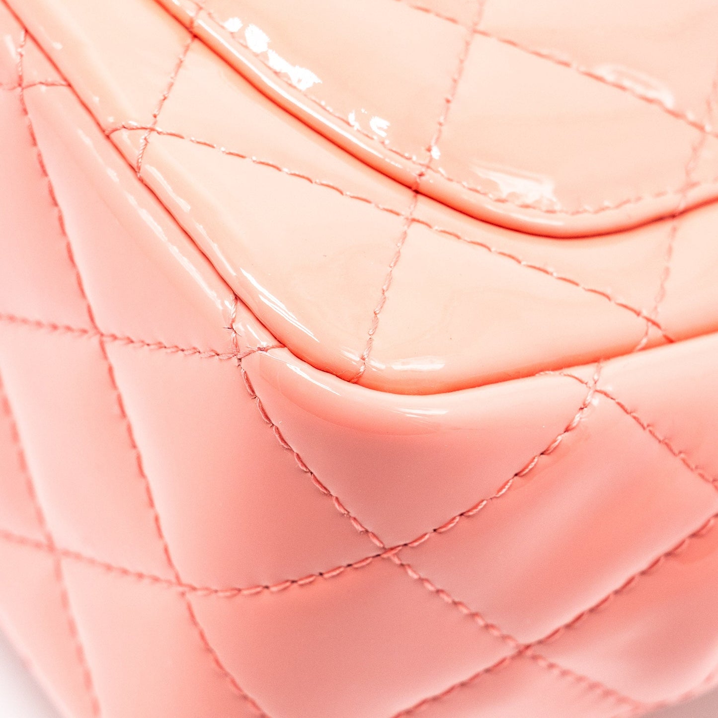 Chanel Mini Square Flap Bag Patent Pink