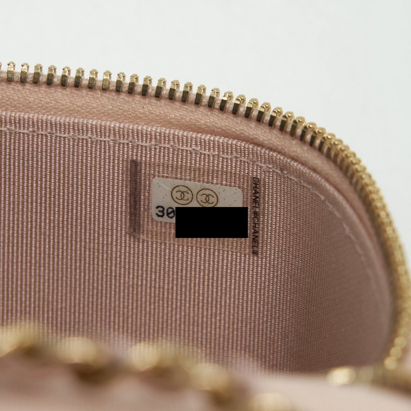 Chanel Mini Vanity Case With Chain Caviar Light Beige L