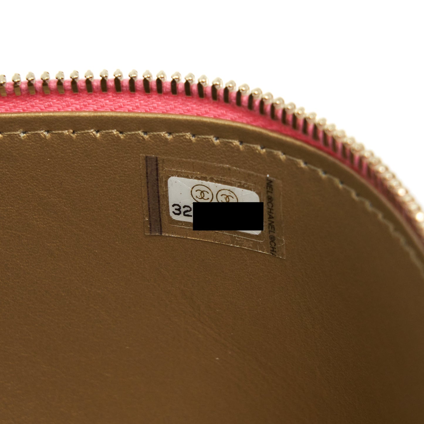 Chanel 22S Pearl Crush Long Vanity With Chain Lambskin Pink