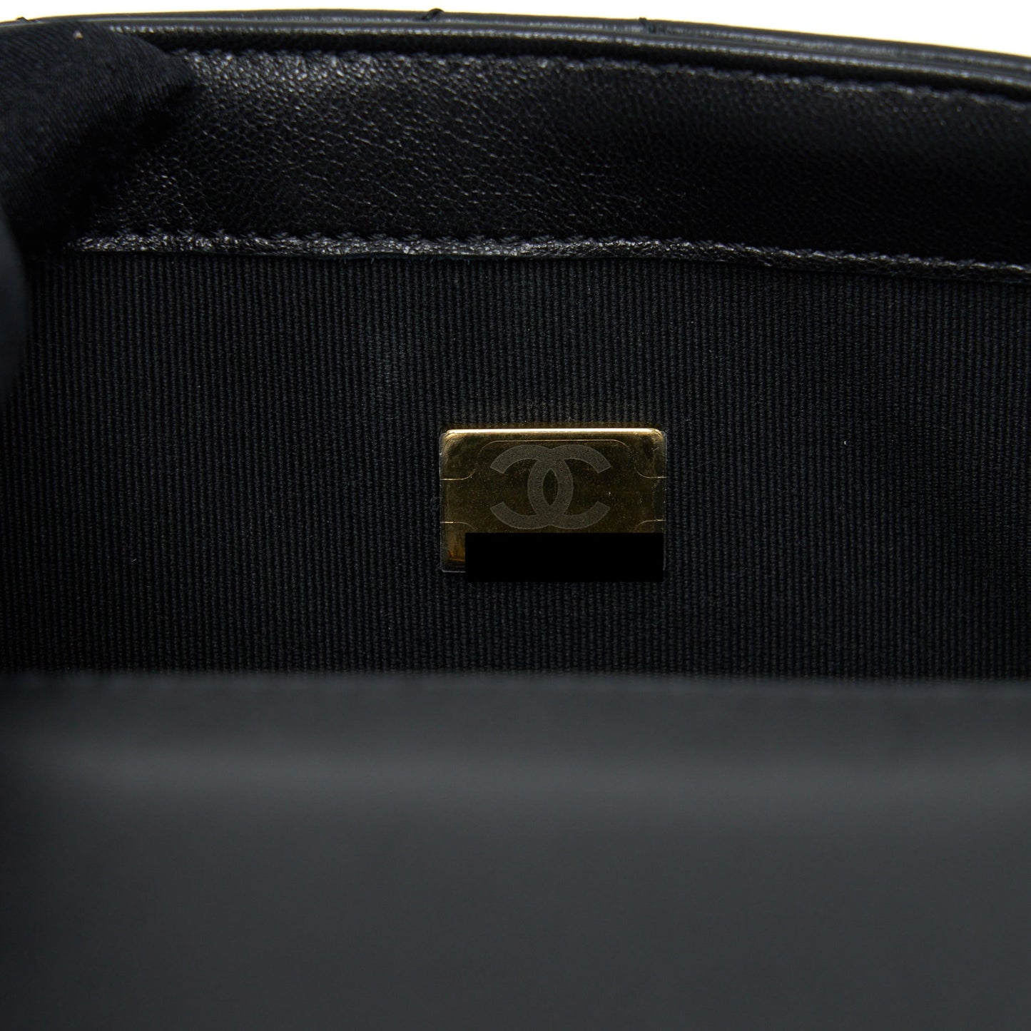 Chanel Quilted Medium Square Flap Bag Lambskin Black Brushed