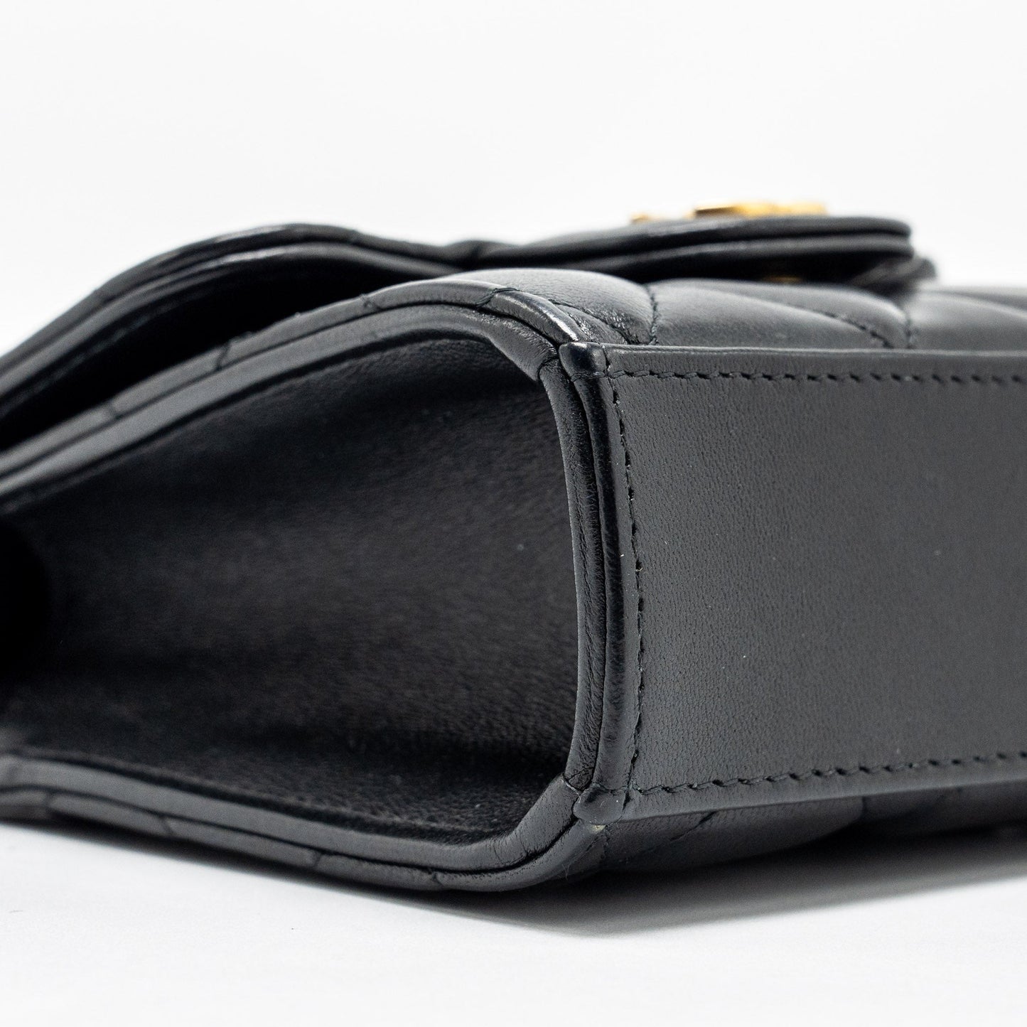 Chanel 22B Top Handle Mini Flap Clutch Lambskin black  (Microchip)