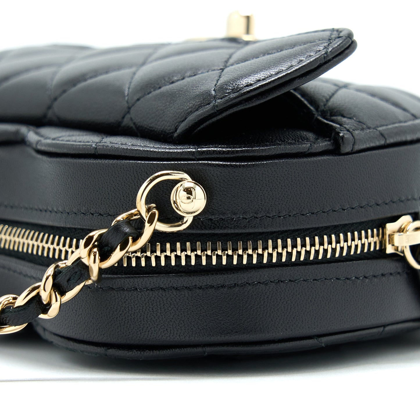 Chanel 22S Small Heart Bag Lambskin Black L