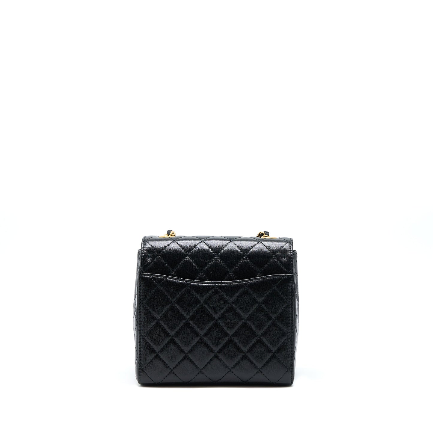 Chanel 22K Retro Classic New Square Flap Bag Goatskin Black  (Microchip)