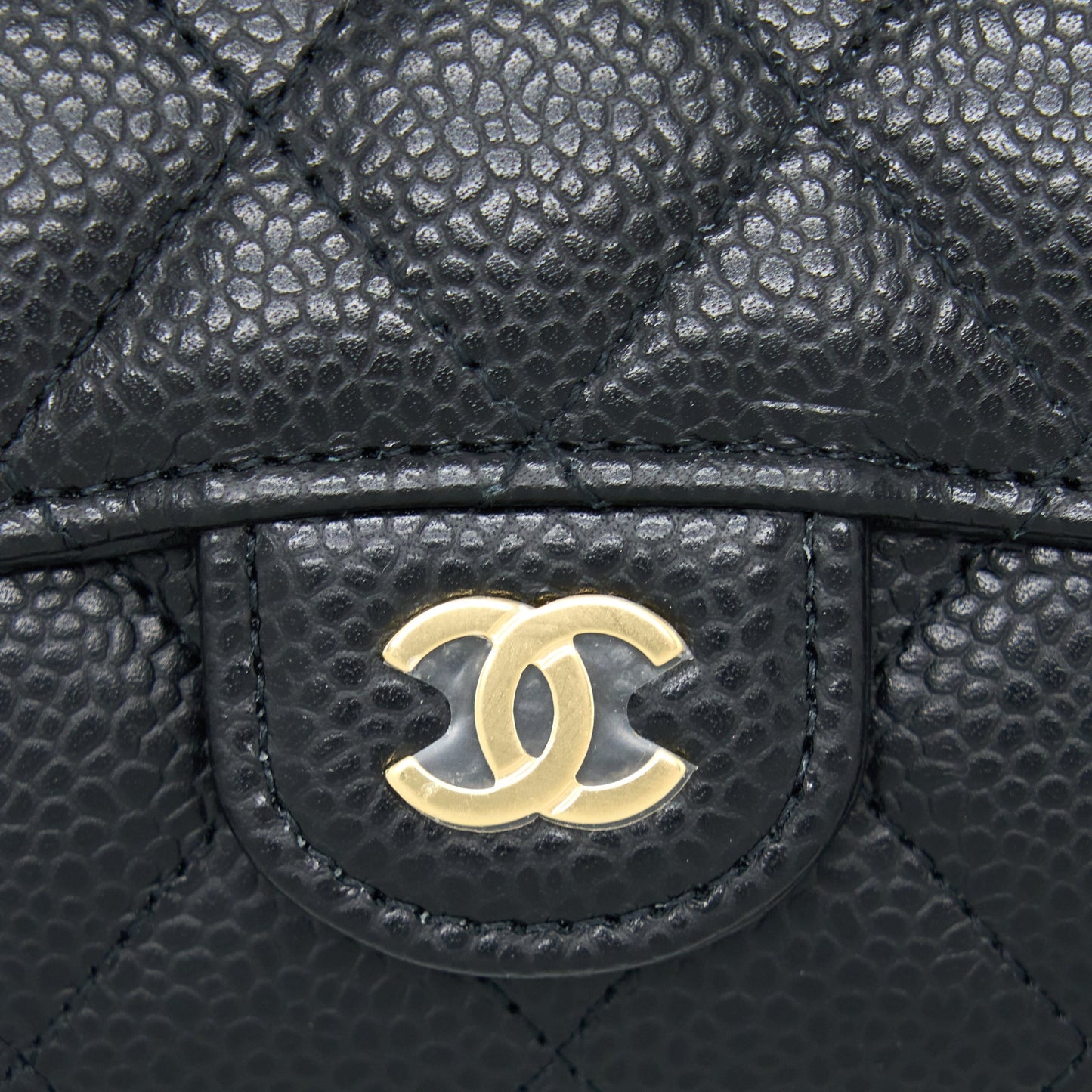Chanel Classic Flap Cardholder Caviar Black (Microchip)