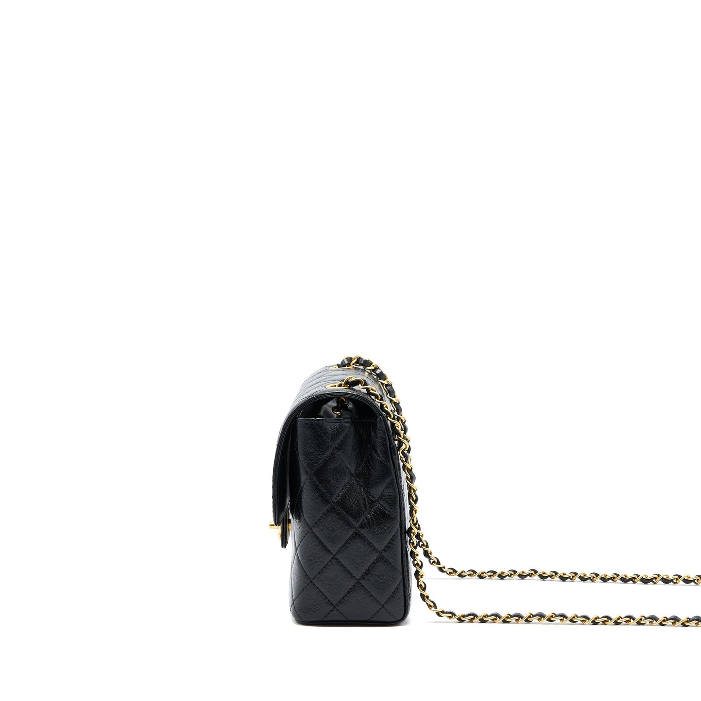 Chanel 22K Retro Classic New Square Flap Bag Goatskin Black  (Microchip)