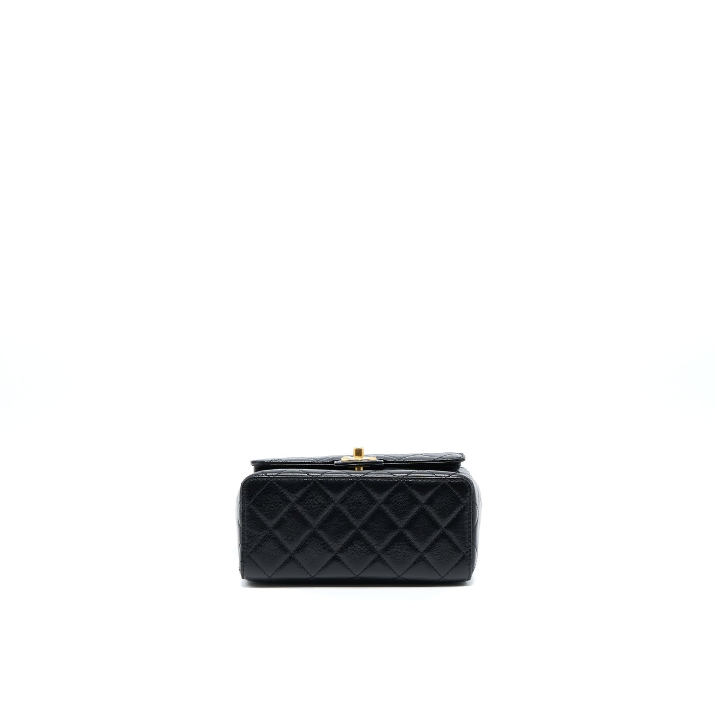 Chanel 22K Retro Classic New Square Flap Bag Goatskin Black  (Microchip)