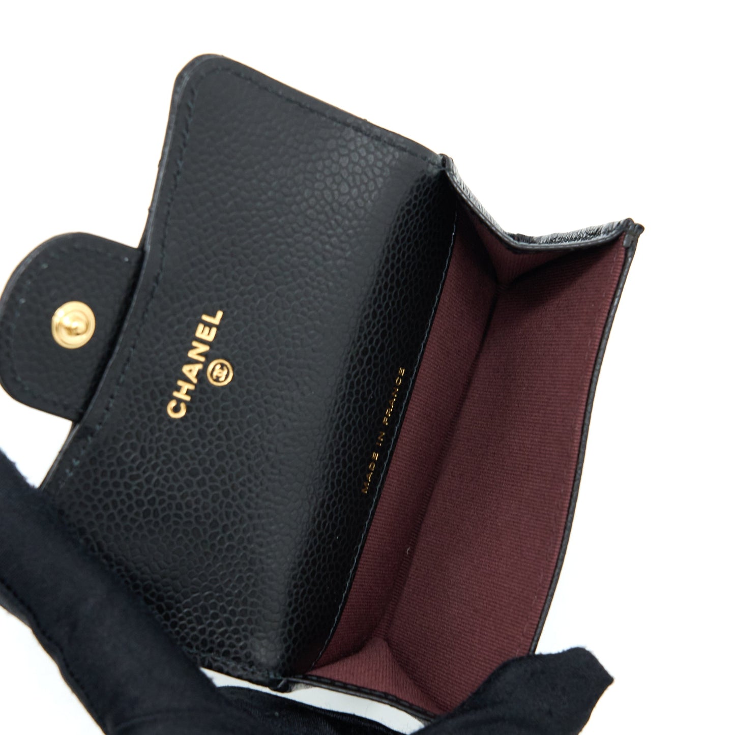 Chanel Classic Flap Cardholder Caviar Black (Microchip)