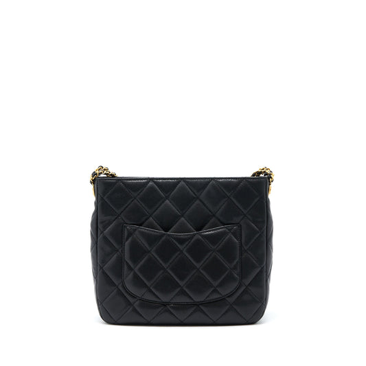 Chanel 22A Twist Your Buttons Hobo Shoulder Bag Caviar Black  (Microchip)