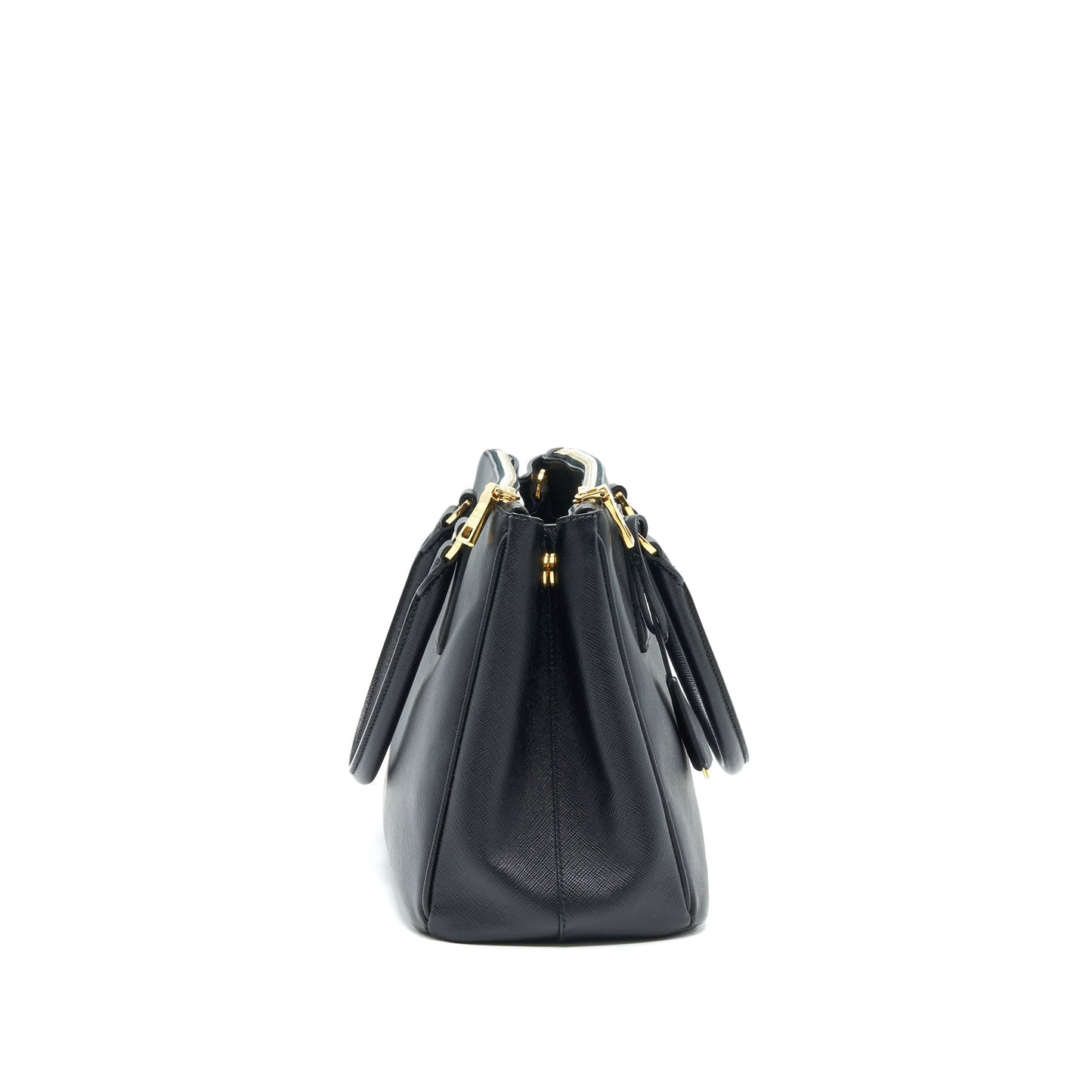 Prada Small Saffiano Leather Tote Purse Black