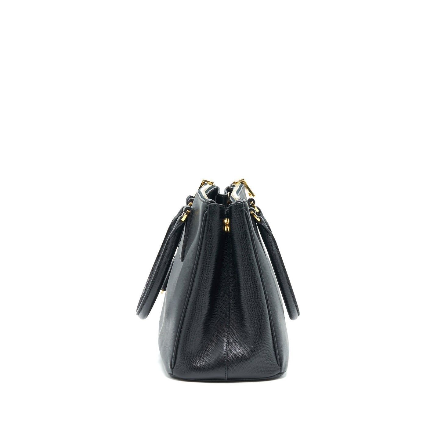 Prada Small Saffiano Leather Tote Purse Black