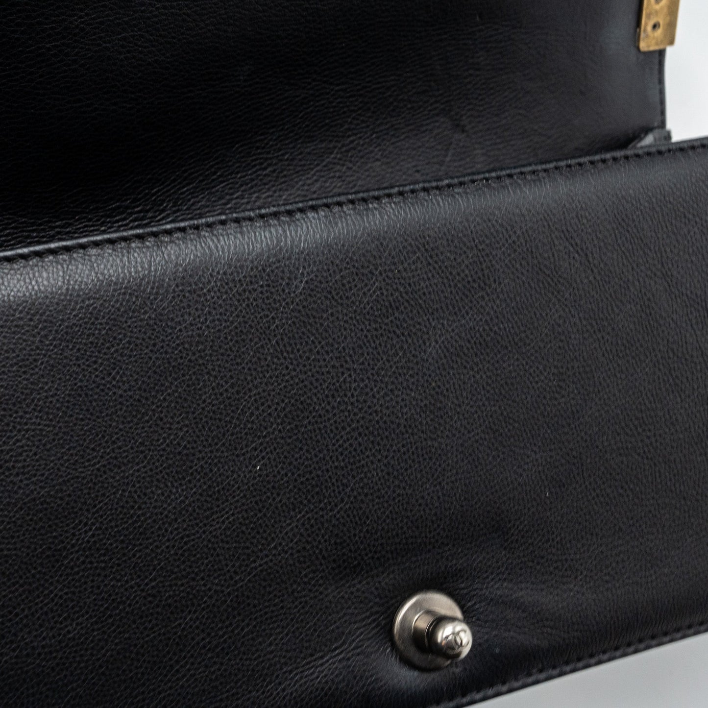 Chanel medium boy bag calfskin black multicolour hardware