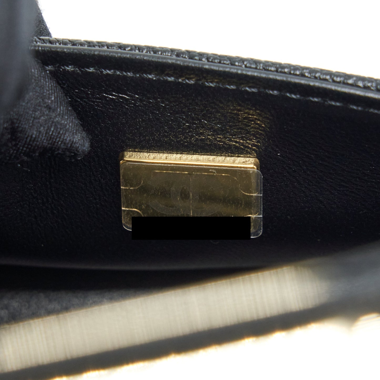 Chanel Mini Chevron Boy Bag Grained Calfskin Black L