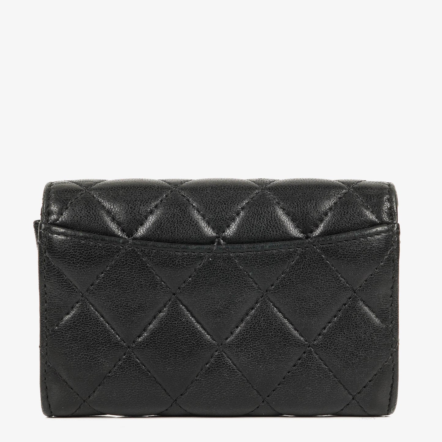 Chanel Classic Black Quilted Leather Small Flap Wallet