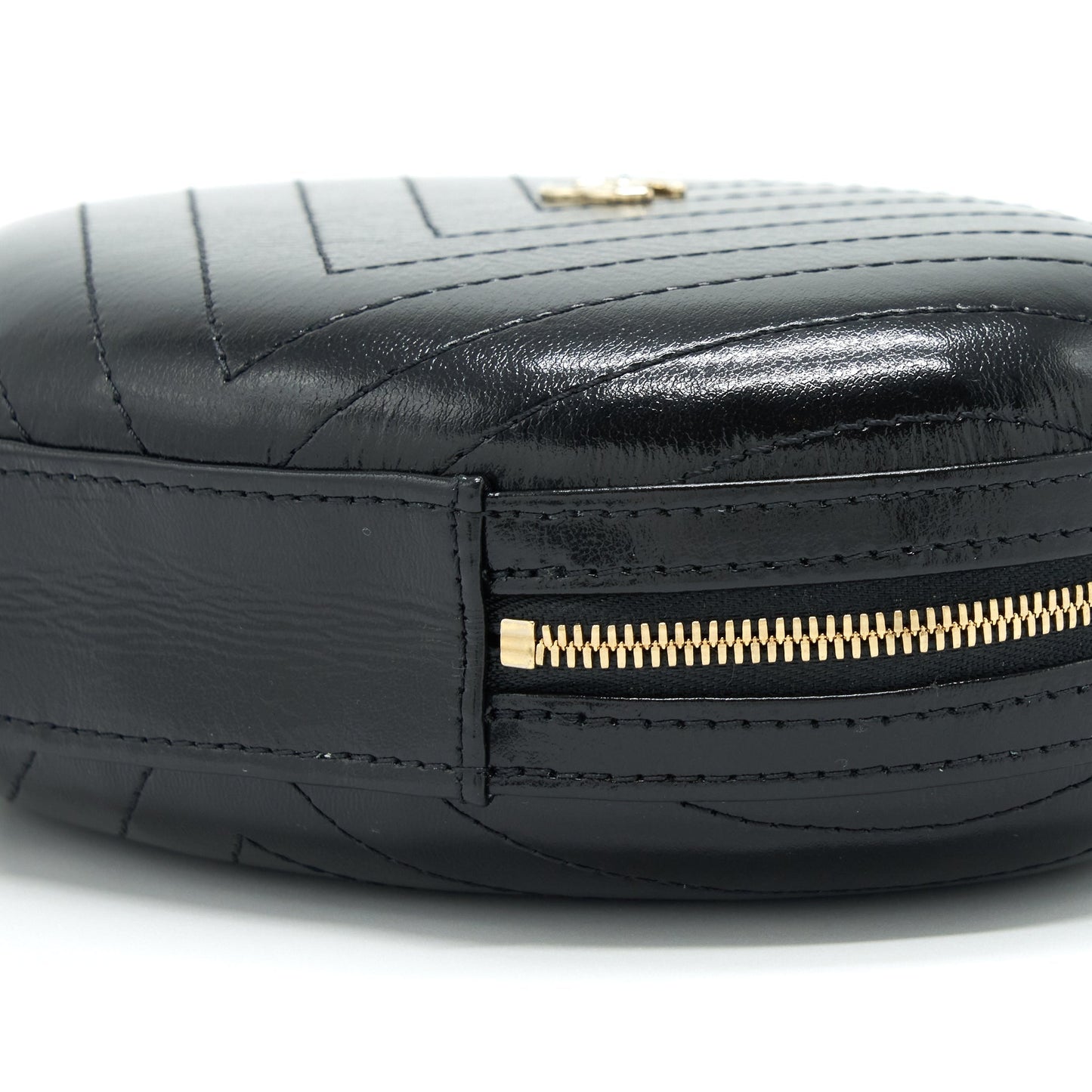 Chanel La Pausa Evening Bag Chevron Calfskin Black L