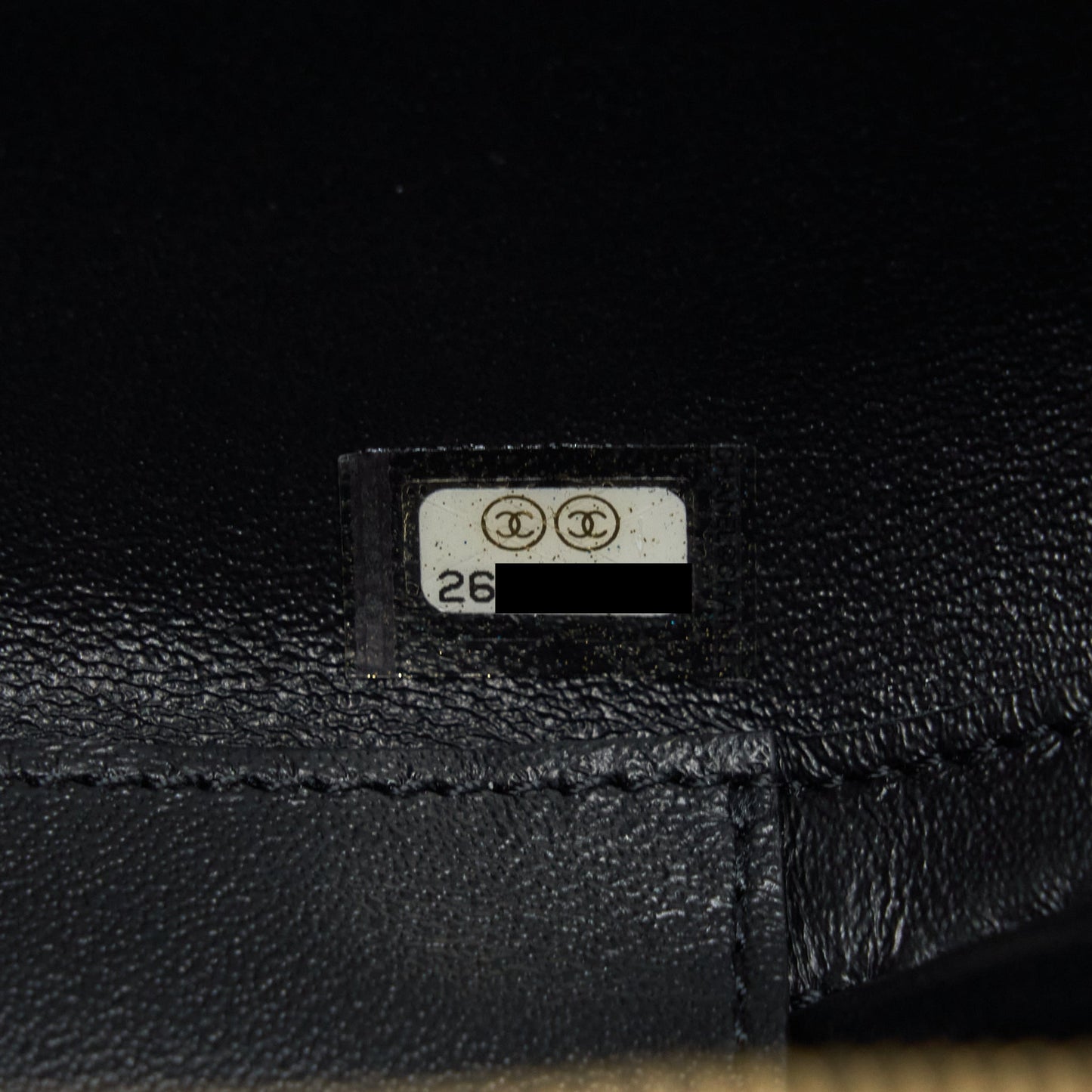 Chanel La Pausa Evening Bag Chevron Calfskin Black L